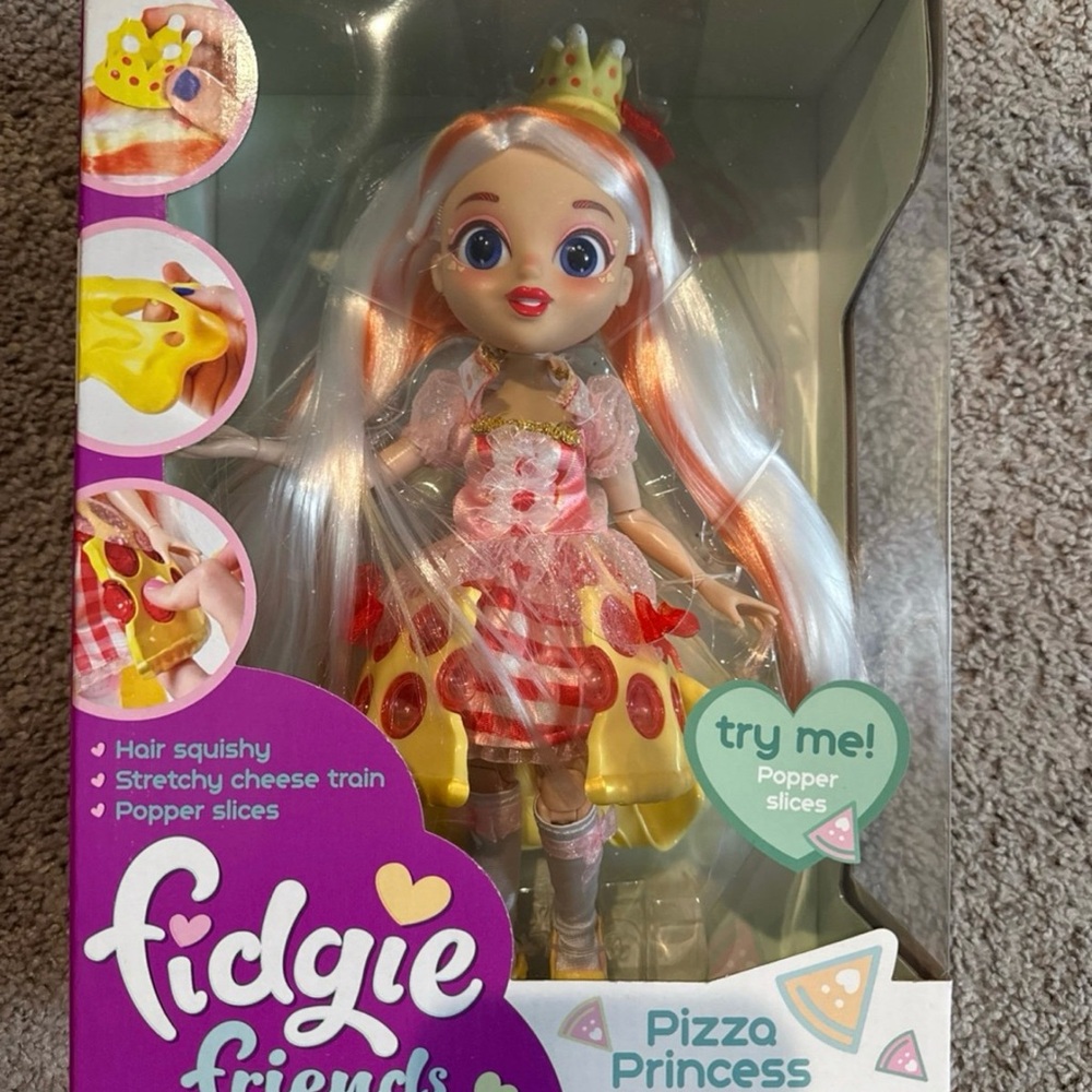 Fidgie Friends Pizza Princess Doll - Multicolor